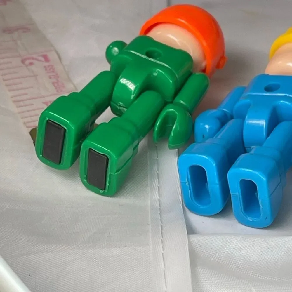 3Vintage Playmobil Construction worker Figures.
